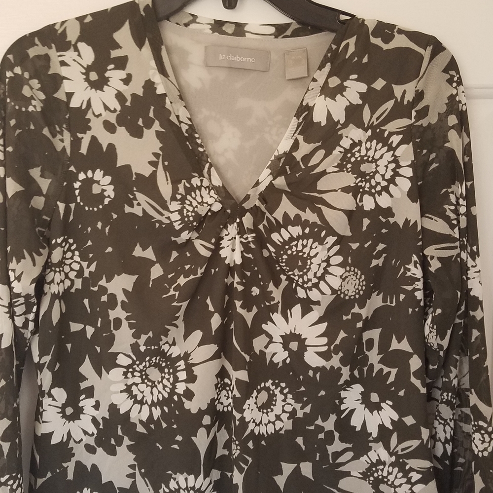Liz Claiborne Print tunic blouse